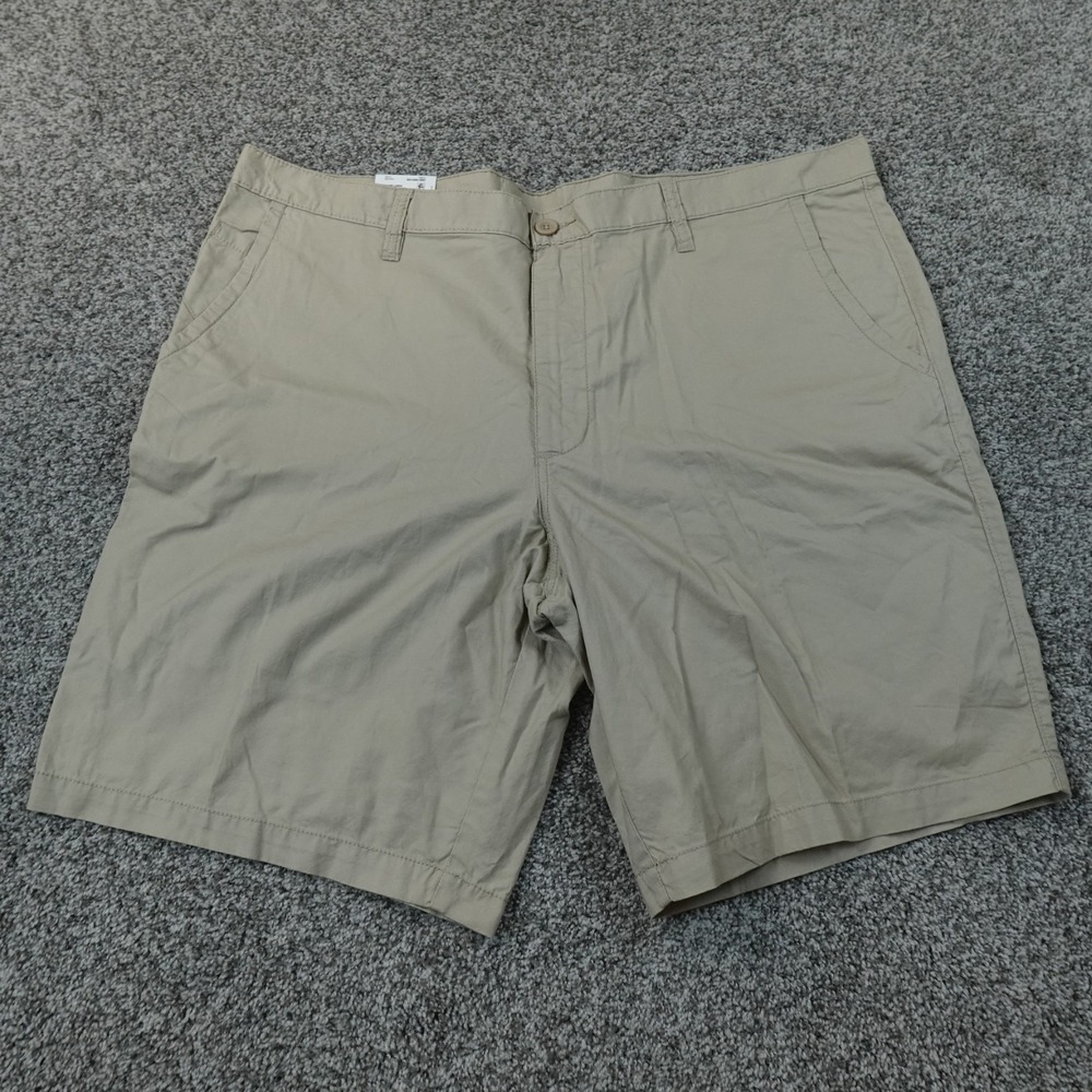 NEW Claiborne Shorts Mens 40 Brown Beige Tan Khaki Chino Flat Front Golf Casual